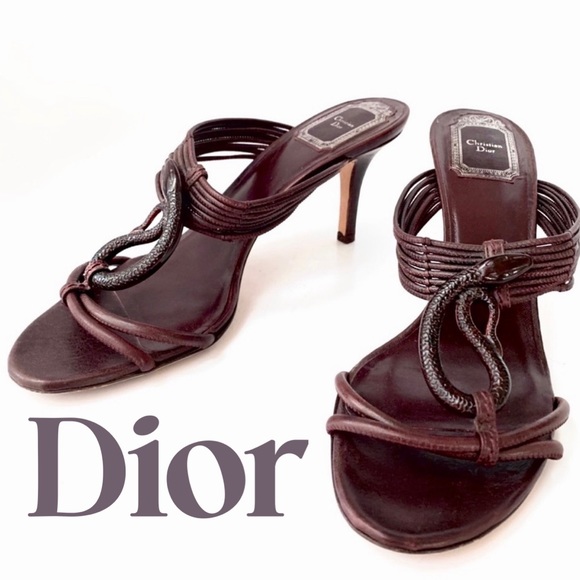 Rare Christian Dior John Galliano 2007 ‘Samouraï 1947’ Snake Bakelite Sandals - Picture 1 of 16